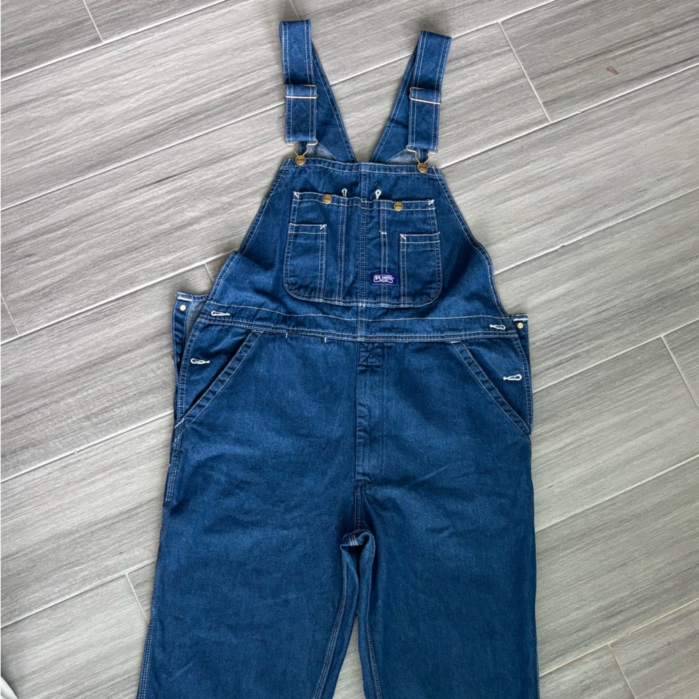 BIG SMITH Denim Overalls NWT Men’s 36W x 30 Multiple Pockets Blue Jeans